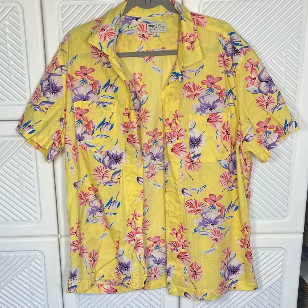 Yellow Floral Men's Shirt